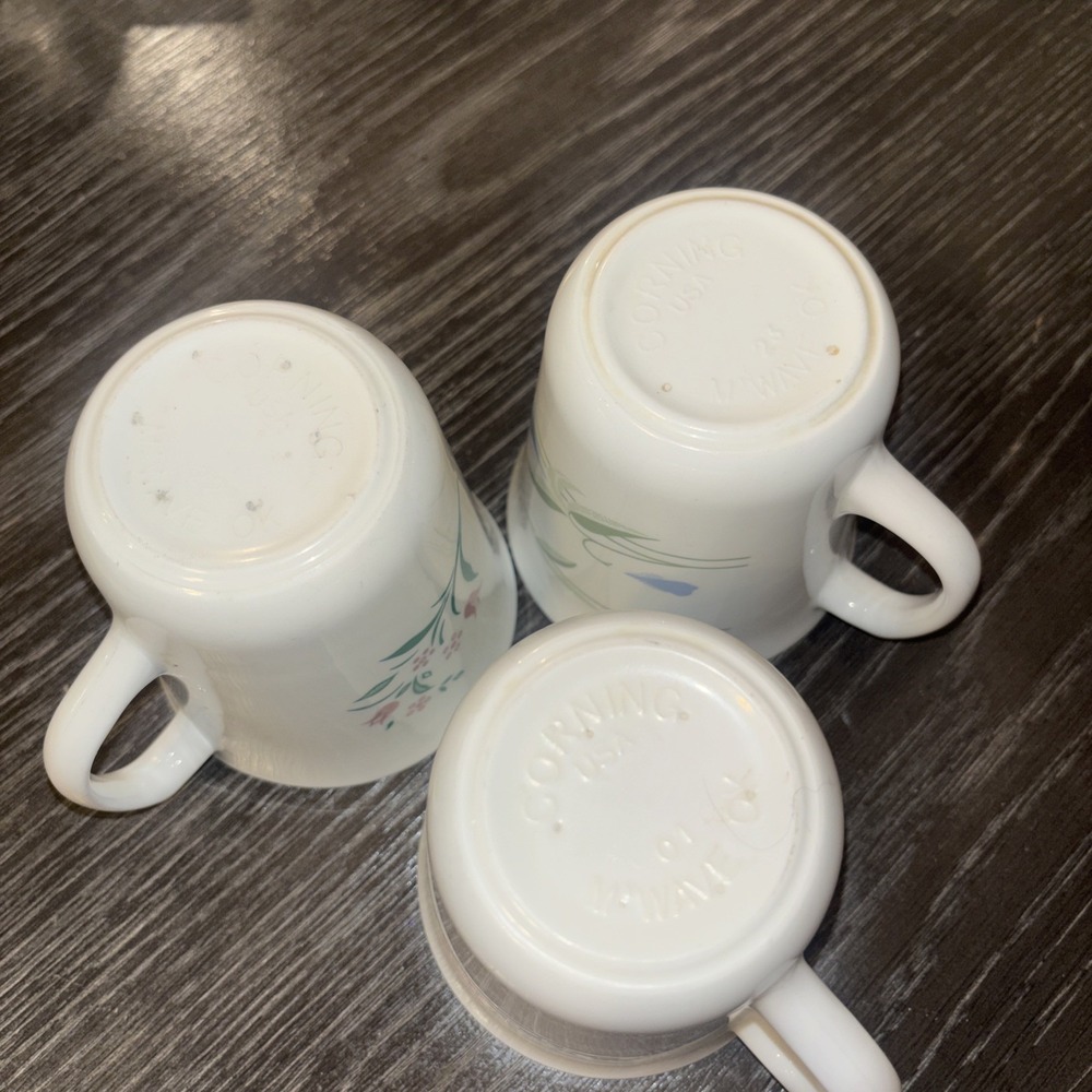Corning Lot Of 3 Floral Mugs Great Condition Vintage‎ - Picture 6 of 10